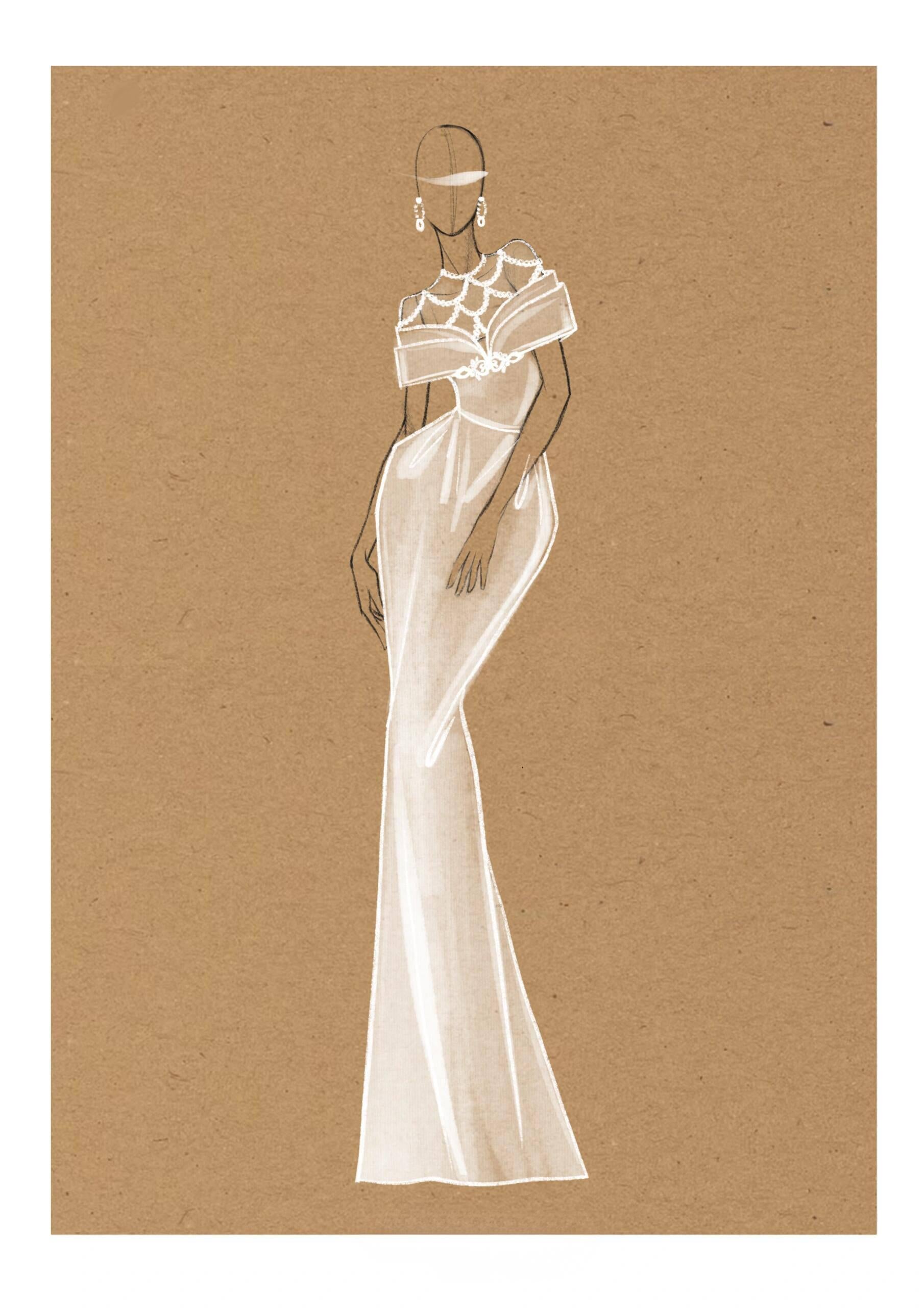 Rose-Wedding Dress Coloring Set: Printable Pages for Bridal Gown Designs and Patterns