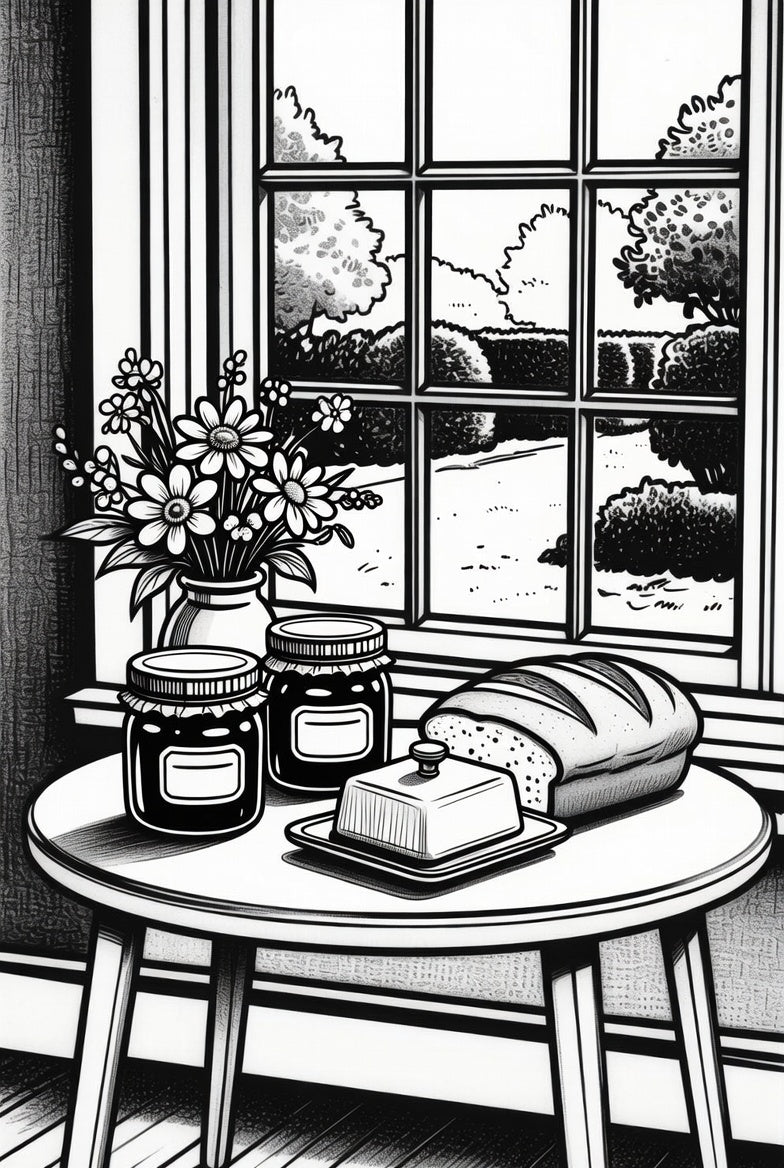 Cozy Moments Coloring Book: 50 Bold & Easy Hygge Scenes – Printable PDF + Digital PNG